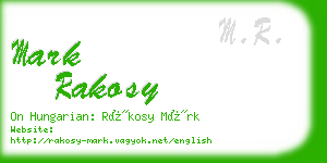 mark rakosy business card